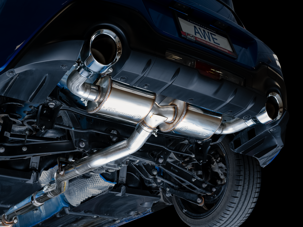 AWE Subaru BRZ/ Toyota GR86/ Toyota 86 Touring Edition Cat-Back Exhaust- Chrome Silver Tips - 3015-32486