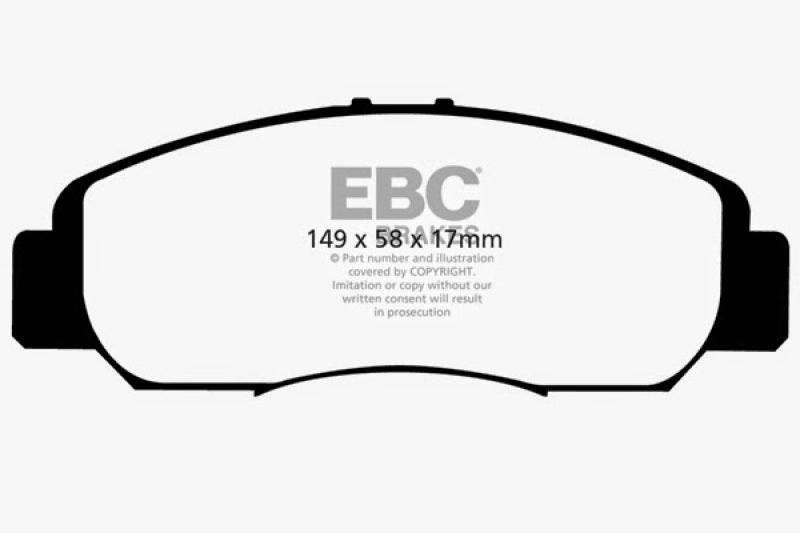 EBC 13+ Honda Civic Sedan 1.8 Natural Gas Ultimax2 Front Brake Pads - UD1608