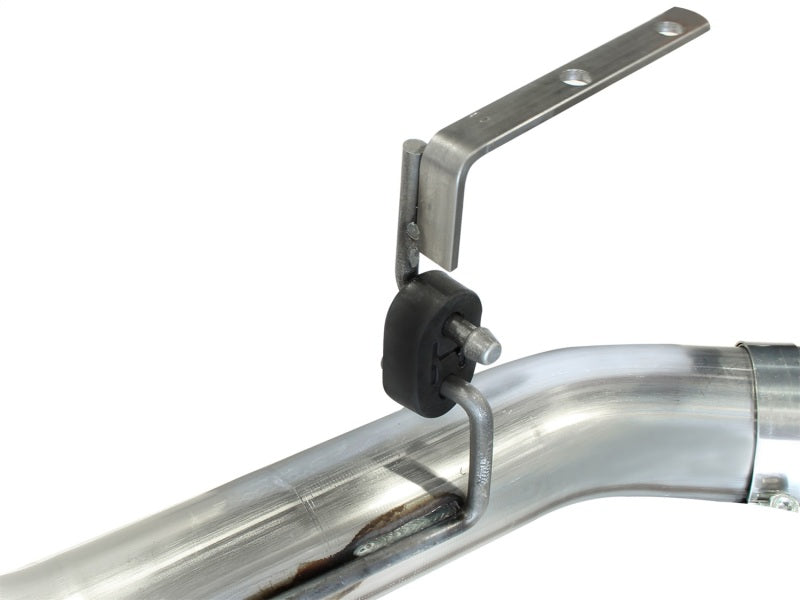 aFe MachForce XP Exhaust 4inch DP-Back All SS 2011-14 GM Diesel Trucks V8-6.6L LML Black Tips - 49-44043-B