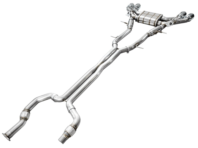 AWE Tuning 2021+ Cadillac CT4-V Blackwing SwitchPath Exhaust - Chrome Silver Tips - 3025-42436