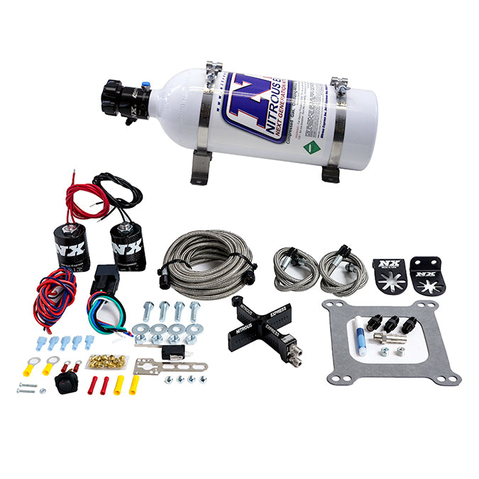 Nitrous Express 4150 Covert Crossbar Plate System Stage 6 50-300HP (5lb Bottle) - 63041-05