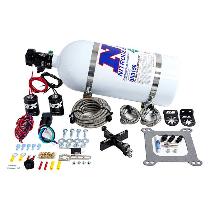Nitrous Express 4150 Covert Crossbar Plate System Pro Power 100-500HP (10lb Bottle) - 63541-10