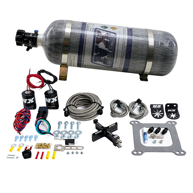 Nitrous Express 4150 Covert Crossbar Plate System Pro Power 100-500HP (12lb Bottle) - 63541-12