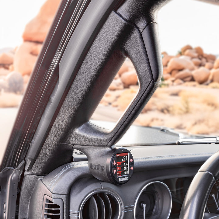 Banks 2018-2023 Jeep Gauge Pod Kit - Single Gauge - Lower Mount - 63377