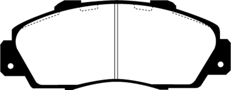EBC 97 Acura CL 3.0 Greenstuff Front Brake Pads - DP2872 for 1991-2002 Honda Accord - angle view