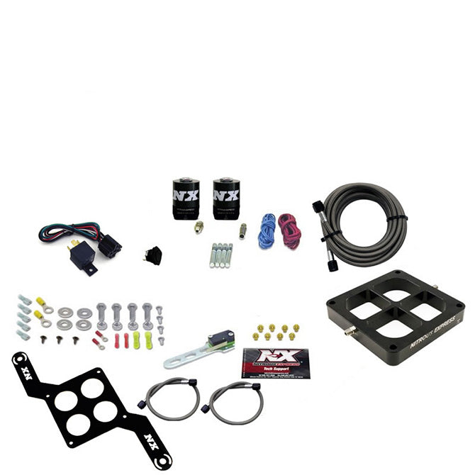 Nitrous Express Dry Dual Stage Billet Crossbar Plate System 100-1000hp (4500 Flange) w/o Bottle - 66247-00