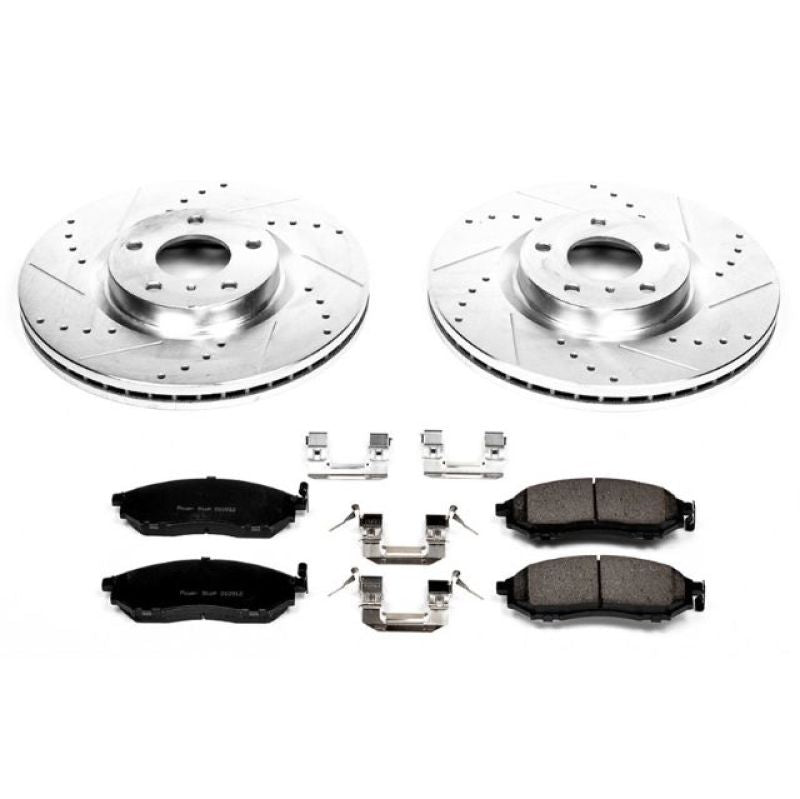 Power Stop 08-12 Infiniti EX35 Front Z23 Evolution Sport Brake Kit - K112 for 2005-2013 INFINITI G - front view