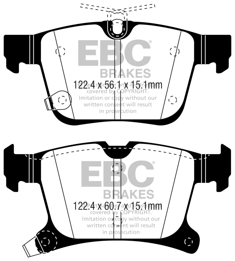 EBC 2016+ Chrysler Pacifica (RU) 3.6L Greenstuff Rear Brake Pads - DP63066