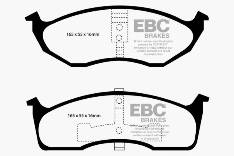 EBC 99-04 Chrysler 300M 3.5 Yellowstuff Front Brake Pads - DP41623R