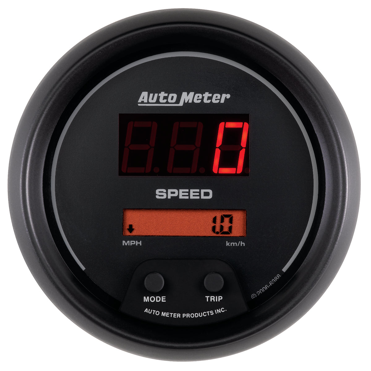AutoMeter Gauge Kit 5 Pc. 3-3/8in. & 2-1/16in. Elec Speedo Digital Black Dial W/ Red Led - 6300