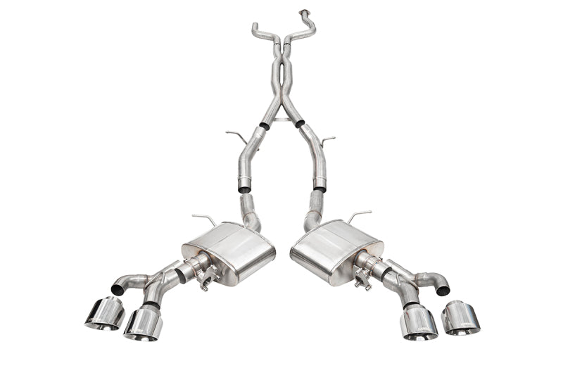Corsa 22-25 Cadillac CT4 V Blackwing 3in Active Valve Cat-Back - 4.5in Polished Tip - 21317
