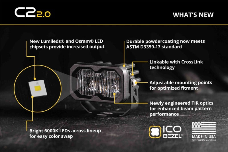 Diode Dynamics C2 2.0 Sport White SAE Driving Standard ABL (single) - DD8088S