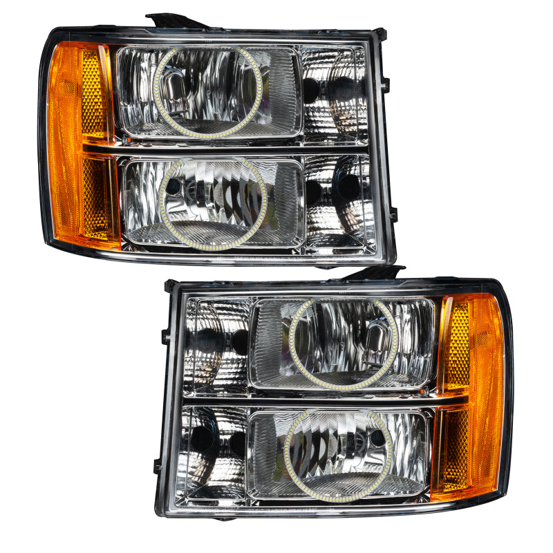 Oracle 07-13 GMC Sierra SMD HL - Round Ring Design - ColorSHIFT w/ 2.0 Controller SEE WARRANTY - 8165-333