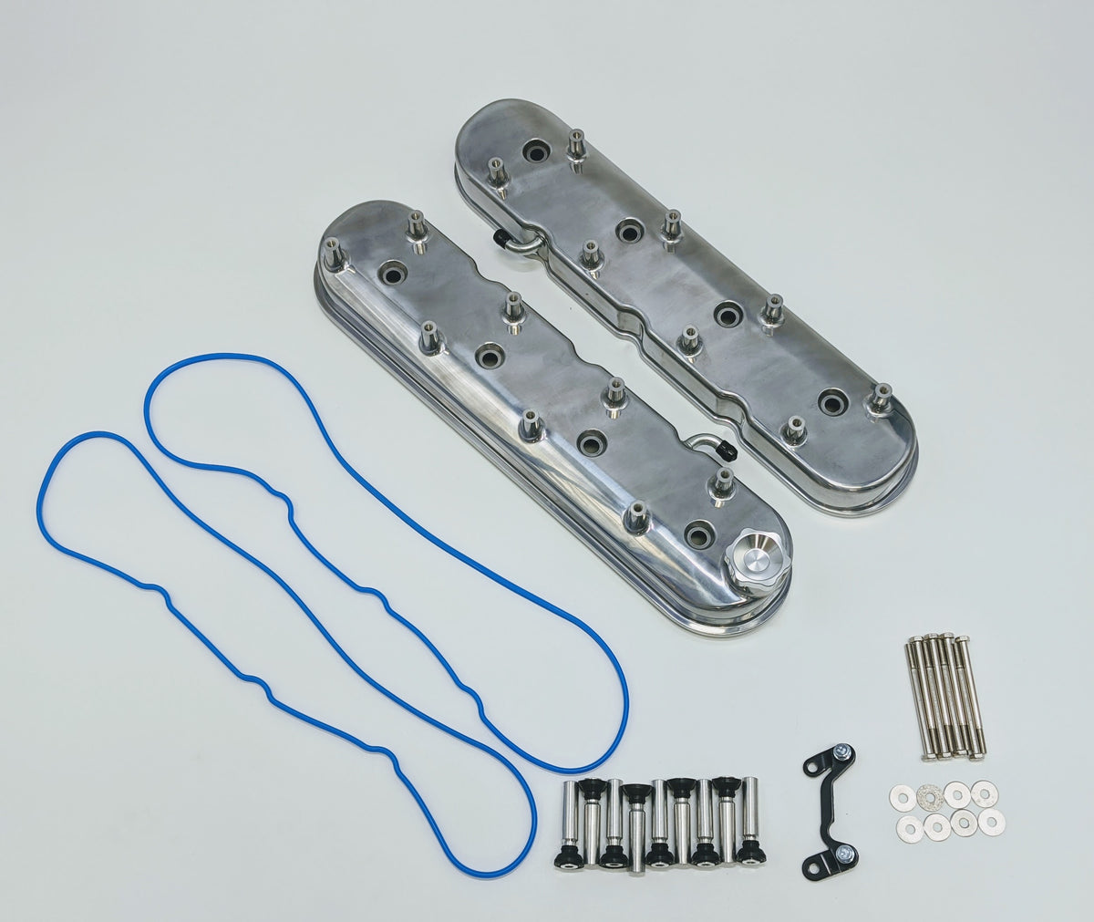 Granatelli 96-22 GM LS Tall Valve Cover w/Integral Angled Coil Mounts - Polished (Pair) - 640361