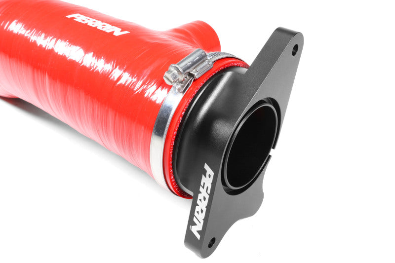 Perrin 2022+ Subaru WRX Long Type Turbo Inlet Hose  - Red - PSP-INT-427RD by Perrin Performance - close-up