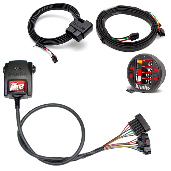 Banks Power Pedal Monster Kit Yazaki 090 II Sealed Series 6-Way CONFIG 1 PM-12 With iDash Data Pro - 64348-P