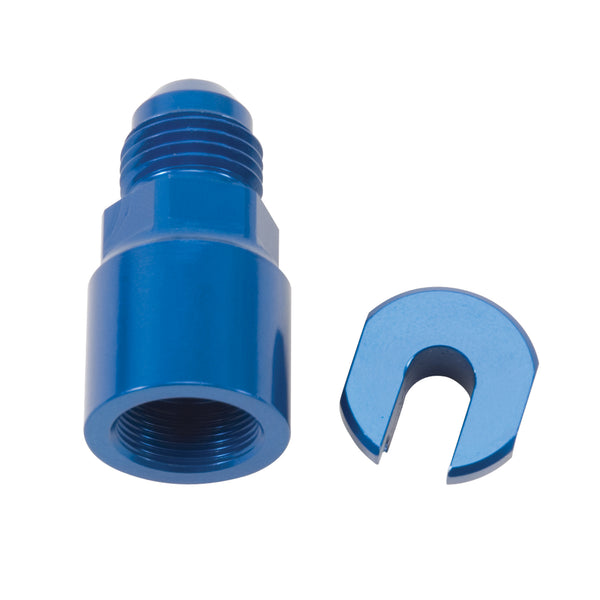 Russell Performance -6 AN Male to 5/16in SAE Quick-Disconnect Female (Blue Single) - 644110 - front view