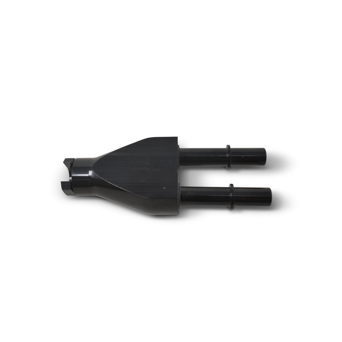 Russell Adapter Y-Block 3/8in Sae Quick Disconnect Female To 2X 3/8in Sae Qd Male Blk Anodized - 644163