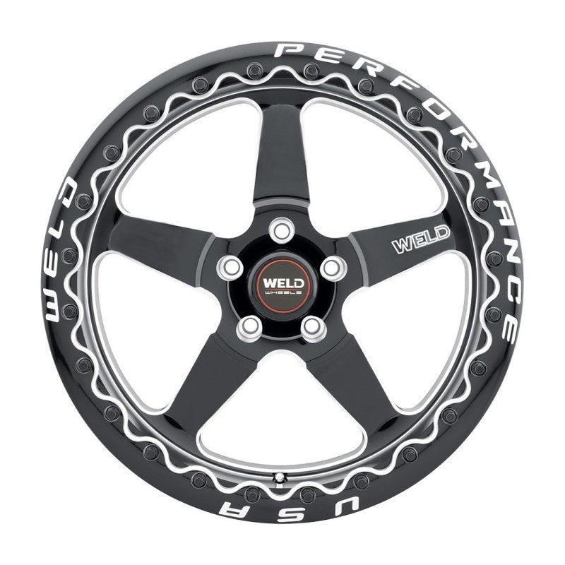 Weld S904 17x10 Ventura Beadlock 5x115 ET00 BS5.50 Gloss BLK MIL DIA 78.1 - S90470071P00