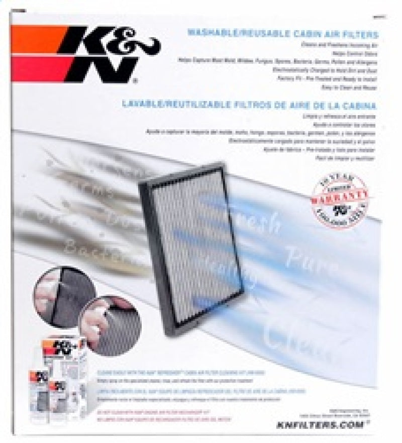 K&N 04-13 Chevy Impala Cabin Air Filter - VF3000 for 2000-2013 Chevrolet Impala - rear view