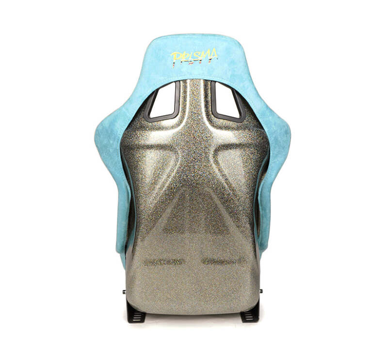 NRG FRP Bucket Seat ULTRA Edition W/ Grey Pearlized Back / Teal Microfiber Material - Large - FRP-302TL-ULTRA - close-up view 2 3