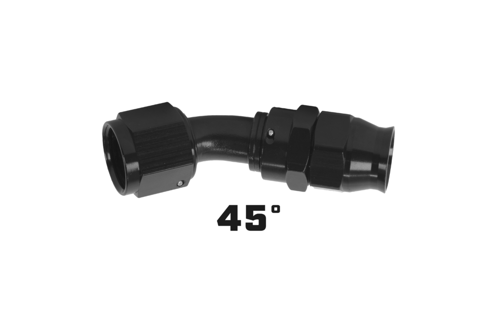 Aeromotive PTFE Hose End - AN-10 - 90 Deg - Black Anodized - 15358
