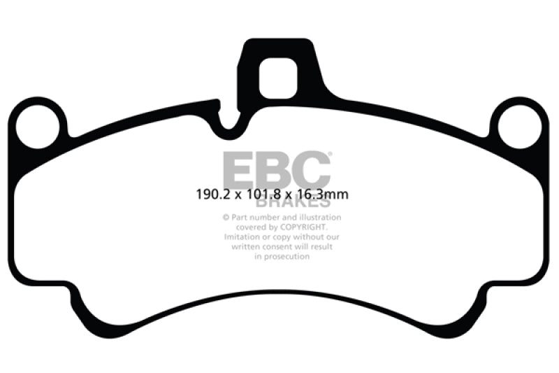 EBC 01-03 Porsche 911 (996) (Cast Iron Rotor only) 3.6 Twin Turbo GT2 Bluestuff Front Brake Pads - DP51516NDX