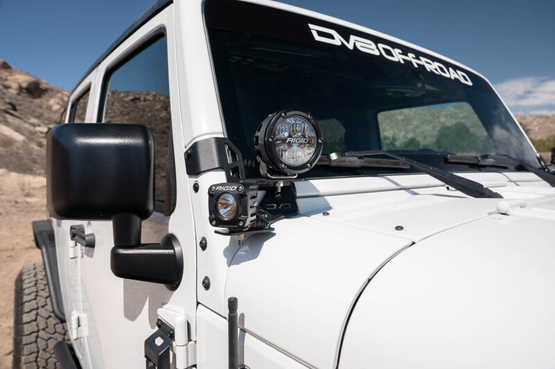 DV8 07-18 Jeep Wrangler JK Dual Pod Light Mounts - LBJK-04