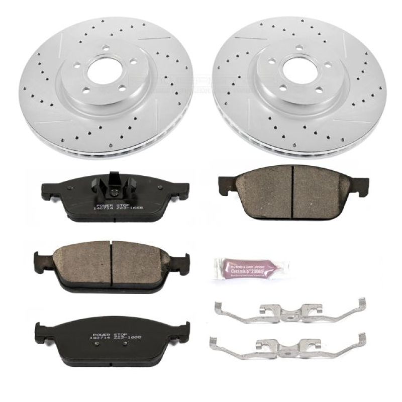 Power Stop 13-14 Ford Focus Front Z23 Evolution Sport Brake Kit - K6479 for 2013-2014 Ford Focus - front view