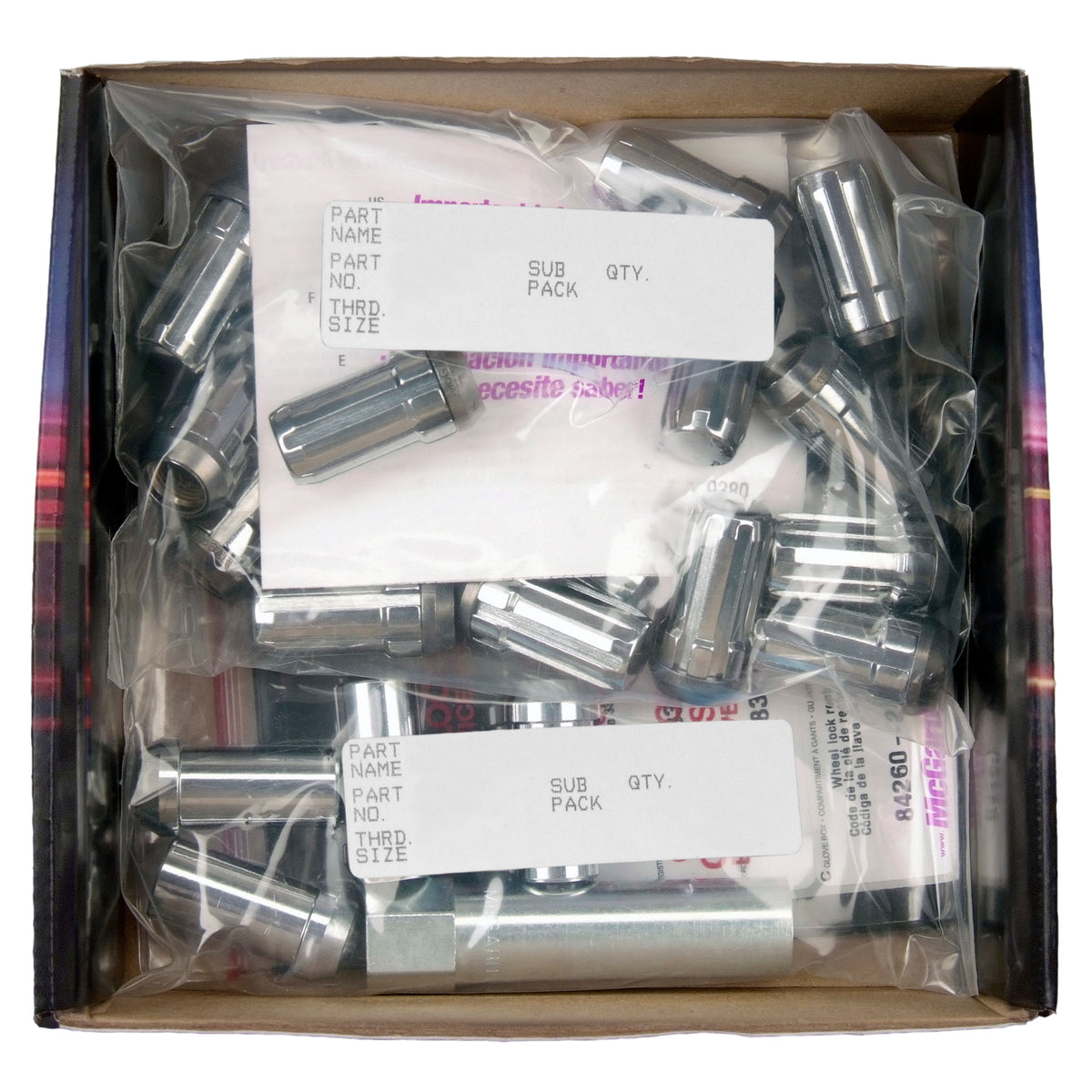 McGard SplineDrive Tuner 5 Lug Install Kit w/Locks & Tool (Cone) 1/2-20 / 13/16 Hex - Chrome - 65540