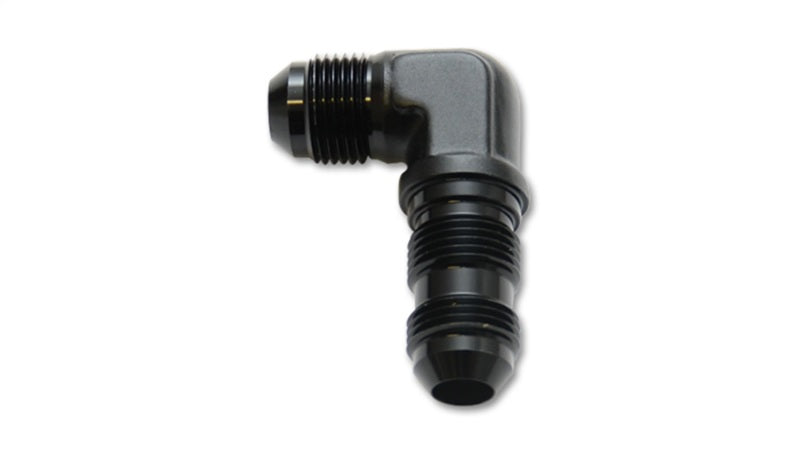 Vibrant -16AN Bulkhead Adapter 90 Deg Elbow Fitting - Anodized Black - 10614
