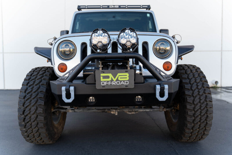 DV8 Offroad Fairlead Mounted Flip-Up License Plate Bracket - LPBM-02