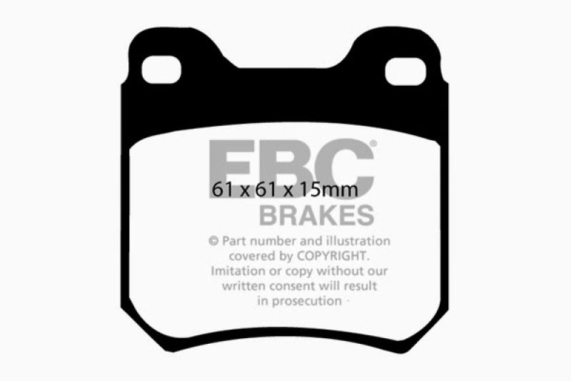EBC 98 Saab 9-3 2.0 Turbo Yellowstuff Rear Brake Pads - DP4675R