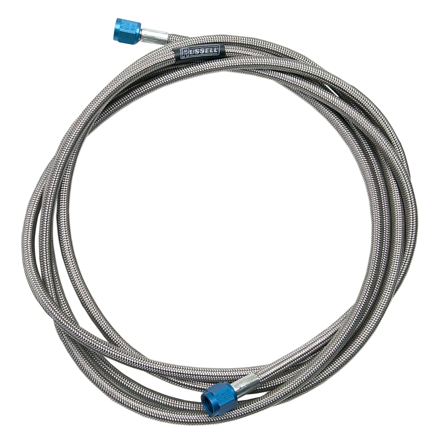 Russell Performance -4 AN 3-foot Pre-Made Nitrous and Fuel Line - 658310 - front view