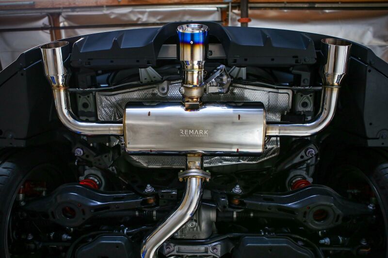 Remark 2023+ Toyota GR Corolla Elite Spec Cat-Back Exhaust w/ Outer Polished &amp; Center Burned TI Tips - RK-C3076T-05