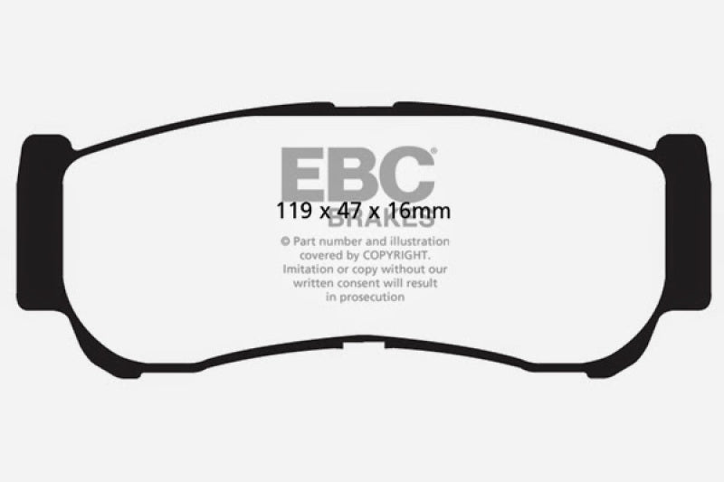 EBC 07-09 Hyundai Santa Fe 2.7 Greenstuff Rear Brake Pads - DP61982