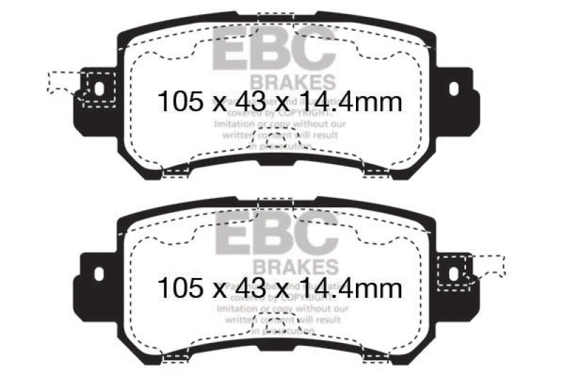 EBC 12+ Mazda CX-5 2 Ultimax2 Rear Brake Pads - UD1624