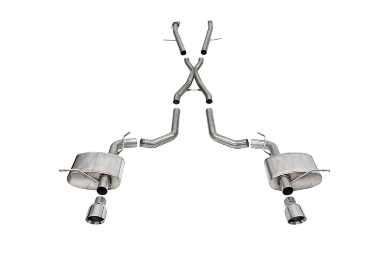 Corsa 2021-2024 Dodge Durango SRT Hellcat Cat-Back 2.75in Dual Rear Exit Xtreme 4.5in Polished Tips - 21196