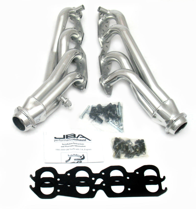 JBA 96-00 GM Truck 7.4L Voretc w/EGR & A.I.R. 1-3/4in Primary Silver Ctd Cat4Ward Header - 1823SJS