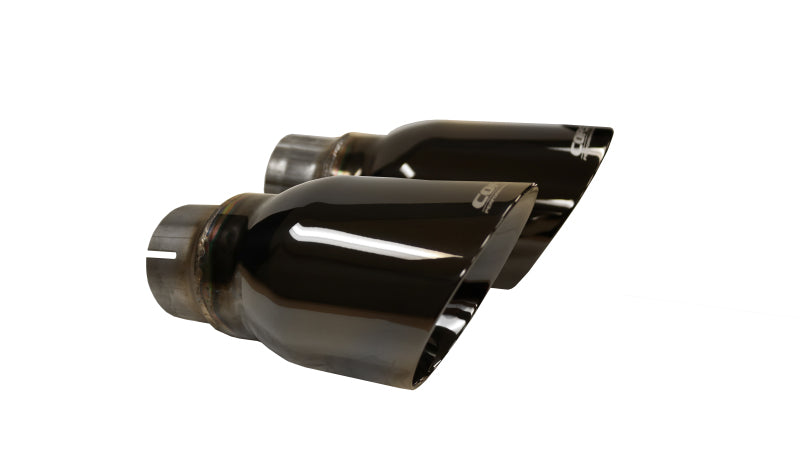 Corsa 2015-2016 Dodge Charger R/T Pursuit Valance 2.5in Inlet / 4in Outlet Black PVD Tip Kit - 14977BLK