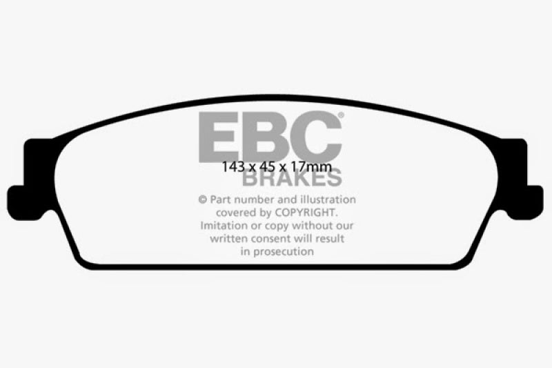 EBC 09-14 Cadillac Escalade 6.0 Hybrid Ultimax2 Rear Brake Pads - UD1194