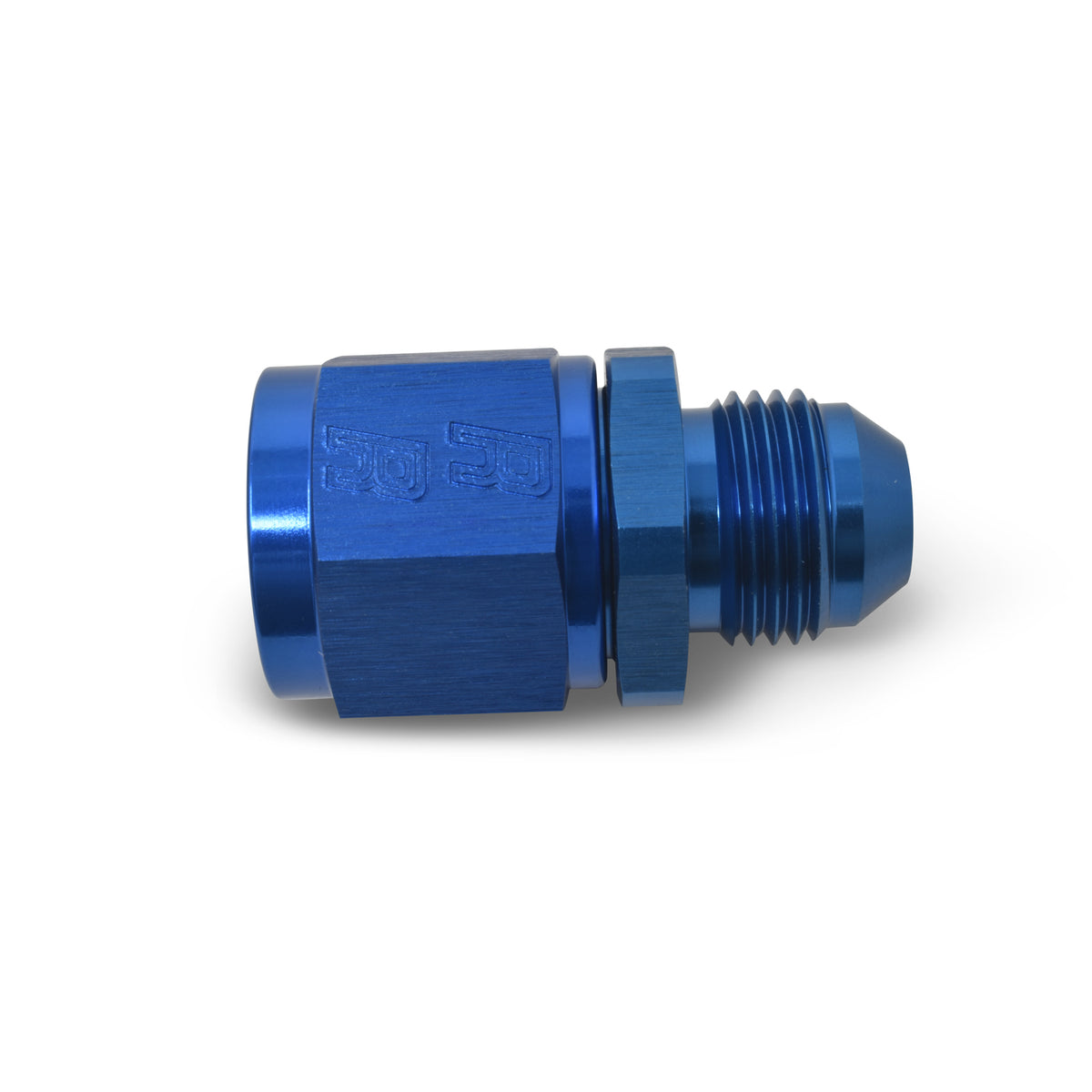 Russell Performance -8 AN Female to -4 AN to Male B-Nut Reducer (Blue) - 660010