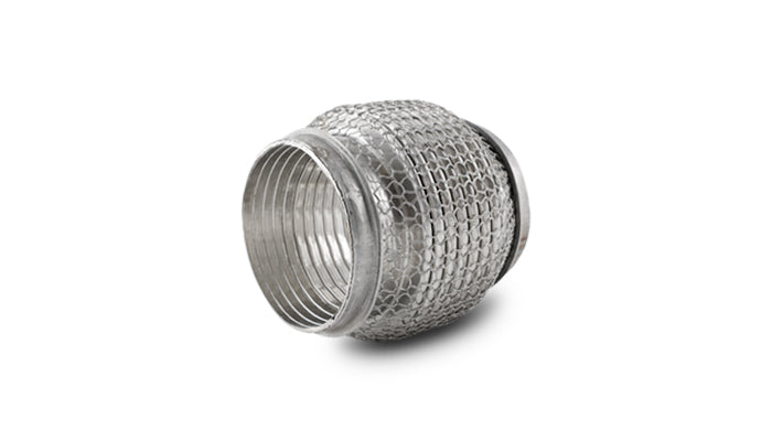 Vibrant SS Flex Coupling with Interlock Liner and Mesh Braid 3in inlet/outlet x 4in long - 66004