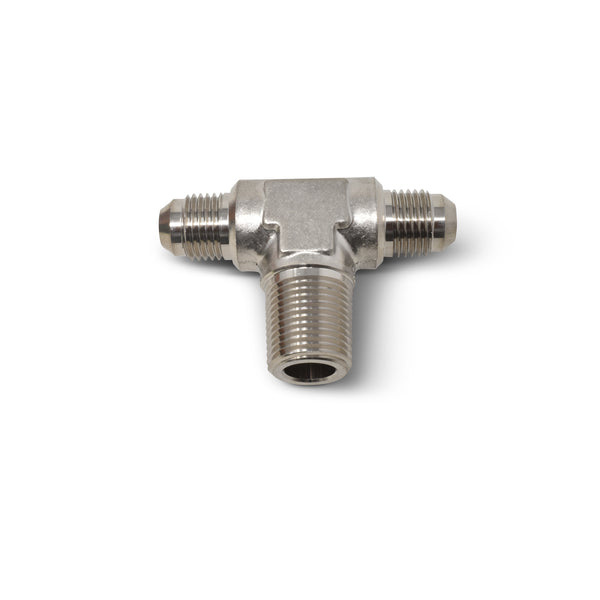 Russell Performance -6 AN to 3/8in NPT Flare to Pipe Tee Fitting - 660121 - front view