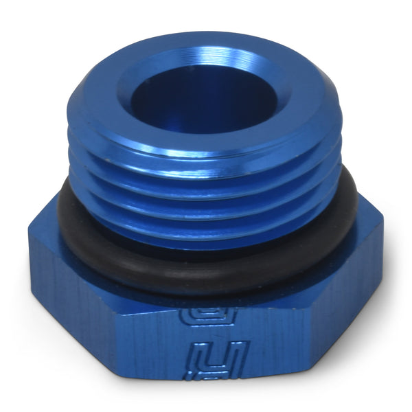 Russell Performance -4 AN Straight Thread Plug (Blue) - 660260 - front view