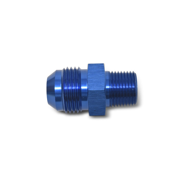 Russell Performance -4 AN to 1/8in NPT Straight Flare to Pipe (Blue) - 660420 - front view
