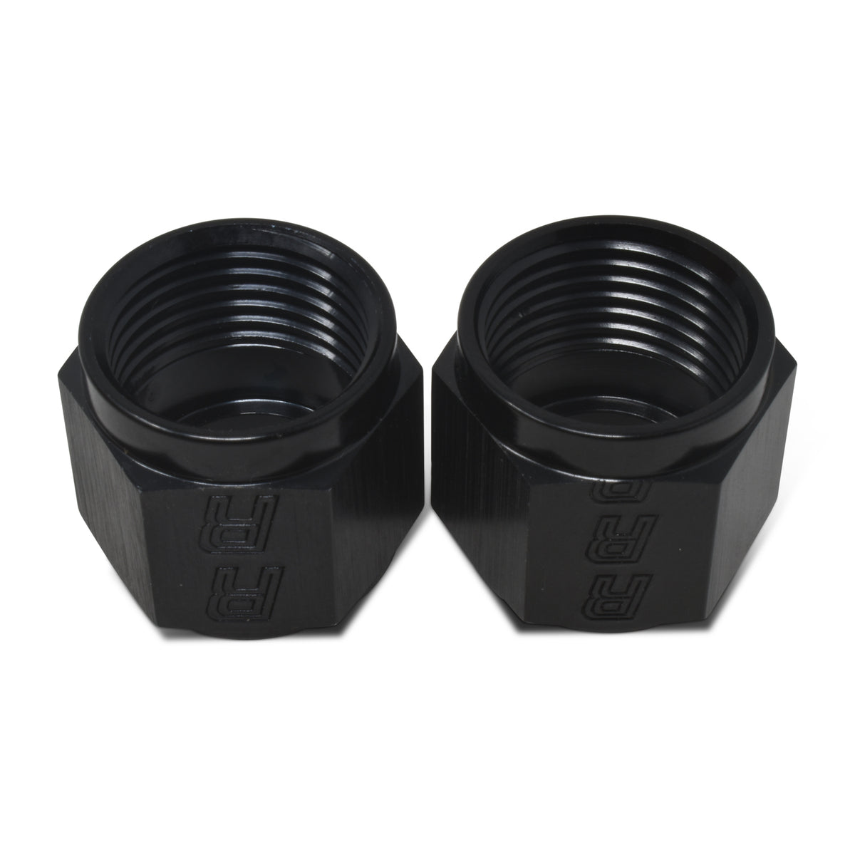 Russell Performance -8 AN Tube Nuts 1/2in dia. (Black) (2 pcs.) - 660585