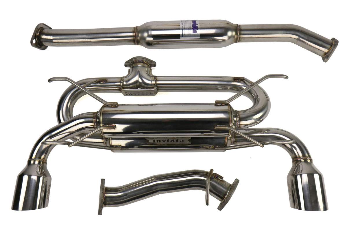 Invidia 12+ Subaru BR-Z/FR-S Gemini/R400 Single Layer Stainless Steel Tip Cat-back Exhaust - HS12SST7GM1SS