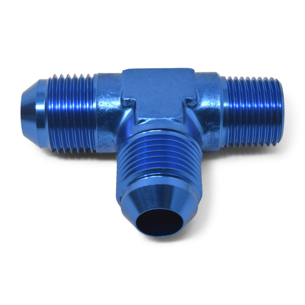 Russell Performance -4 AN to 1/8in NPT Flare to Pipe Tee On Run Fitting - 661110 - front view