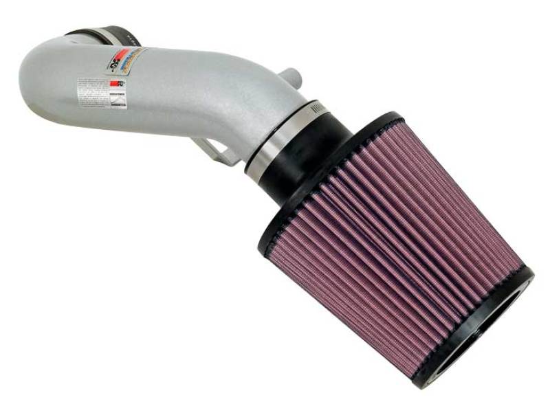 K&N 02 Acura RSX Silver Typhoon Short Ram Intake - 69-0015TS for 2002-2006 Acura RSX - front view